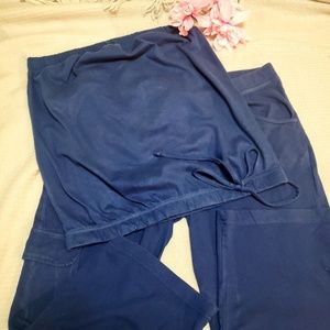Miken Tube Top & Cargo Capri Pants Set Steel Blue